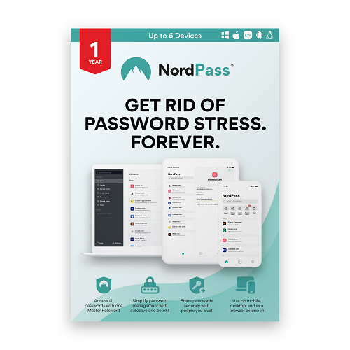 NordPass Premium - 1-Year Password Manager Subscription