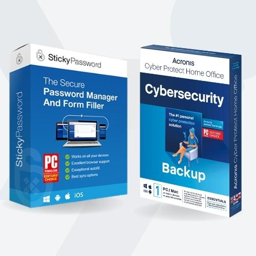 Acronis Cyber Protect Essentials and Sticky Password Premium  Bundle