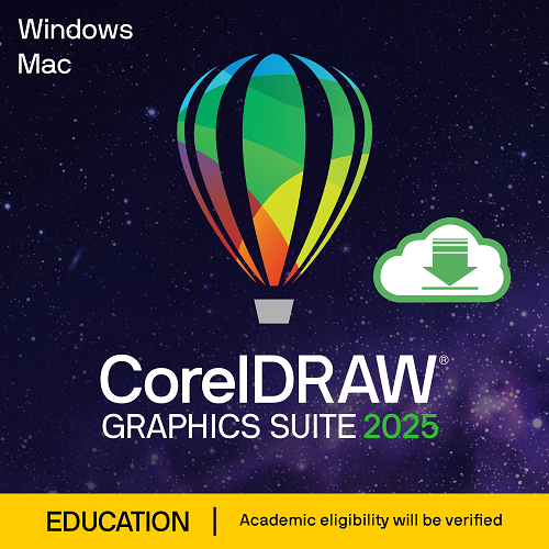CorelDRAW Graphics Suite 2025 Education Edition for Windows or Mac (Perpetual License)