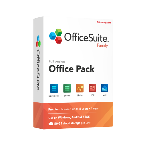 OfficeSuite Family (1 Year license - 1 PC and 2 Mobile devices - 6 Users)