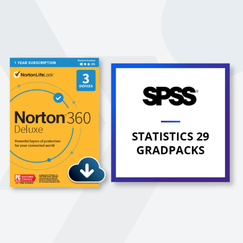IBM® SPSS® Statistics Standard GradPack 29 (12 Month) + Norton 360 Deluxe (1 Year, 3 Devices)
